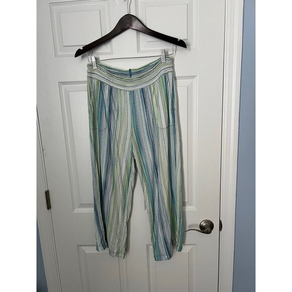 Soma Other - Soma Pajama Pants – Size Medium Blue & Green Striped